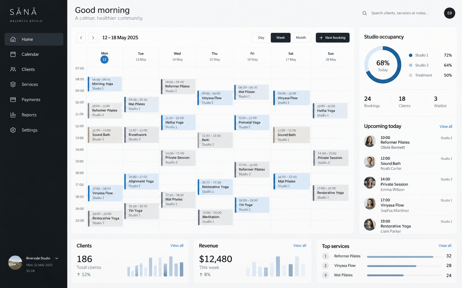 Studio operations interface concept
